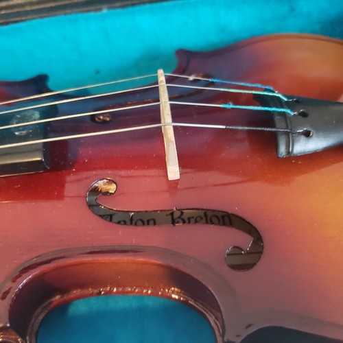Anton Breton Violin 1/8 sz Childs Wooden Vintage 1992 Bow Case & Shoulder Rest - Picture 20 of 23