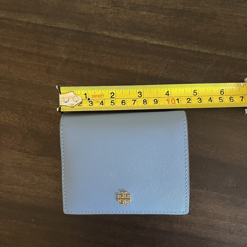 NWOT Tory Burch Emerson ColorBlock Blue Yonder Leather Snap mini