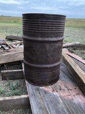 Vintage 55 Gallon drum barrel can As Shown, Rusted and weathered sturdy condtion