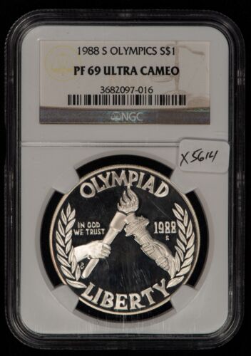 1988-S $1 Seoul Olympics Commemorative Silver Dollar Proof- NGC PF 69 UC - X5614 - Picture 2 of 6