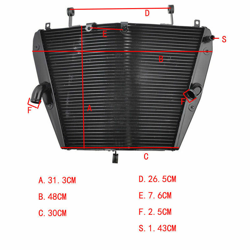 Radiateur CBR 1000 RR SC59 neuf en aluminium pour moto de 2012 à 2019