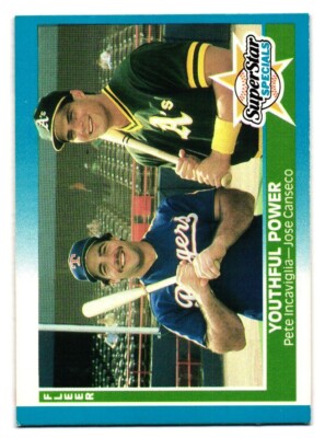 1987 Fleer #625 Pete Incaviglia Jose Canseco Youthful Power SKU#YP1445