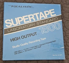 Realistic Supertape Laboratory Standard High Output 1800 Studio Quality New