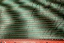 Green/Black Narrow Stripes 100% Silk Dupioni Fabric, 44" Wide, By Yard (SD-600H)