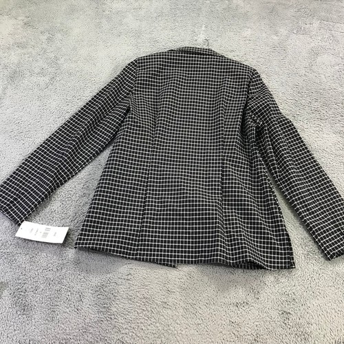 NINA MCLEMORE Jacket Womens 8 Check Tattersall Shirt Jacket Shacket Coat $ 595 - Picture 7 of 9