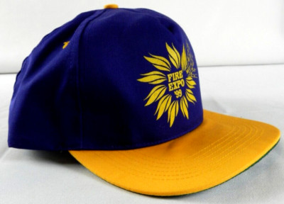Fire Expo '99 Purple & Gold San Sun Snapback Hat Adjustable One Size Fits All