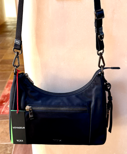 AUTH NWT $350 TUMI Voyageur Adelaide Nylon Crossbody Bag Black