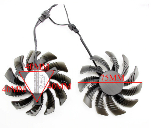 GPU Cooling Fan For Gigabyte GTX 970 GTX970 GV-N970WF3 GV-N970G1 PLD08010S12H - Bild 7 von 13