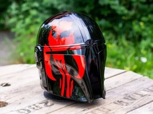 Elmetto indossabile Star Red & Black Series The Mandalorian nero armatura da collezione - Foto 5 di 7