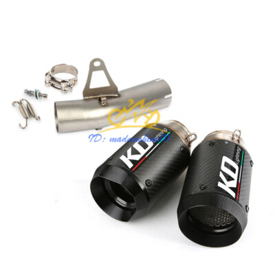 Carbon Exhaust Mufflers Slip-on Mid Link Pipe System For BMW S1000RR 2015 2016