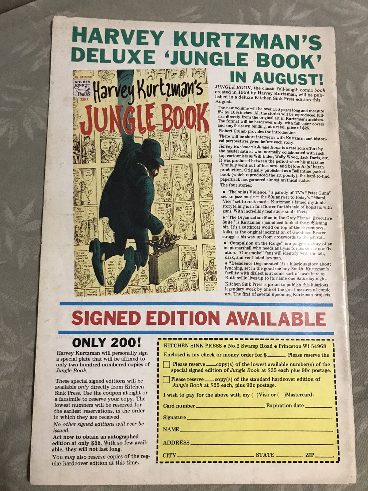 DEATH RATTLE 5 (1986 KITCHEN SINK PRESS) CAPTIVATING COVER & ART RARE