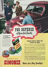1941 Motorists wise Simoniz Vintage Ad Defense of your cars beauty