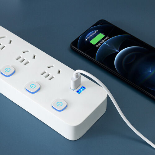 Surge Protector Power Board 4 Way USB-C USB-A Port Individual Switch Power Strip - Picture 3 of 11
