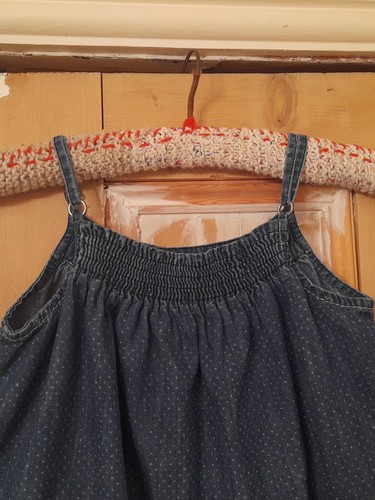 CHIPIE Gilet Denim Blu Ragazza Top Sole (7-8 anni) Stelle Bronzo Ricamato - Foto 6 di 10
