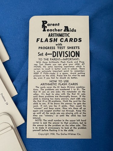 Tarjetas flash educativas vintage 1958 de la división ayuda para padres y maestros Gelles-Widmer - Imagen 6 de 9