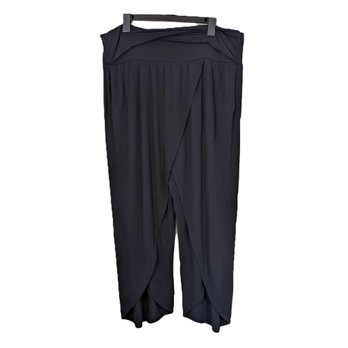 Pantaloni Athleta Release Pantaloni Yoga Relaxed Donna Tg XL Nero Maglia Pull-on
