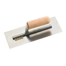 4" x 12" Concrete Trowel w/Wooden Handle by ContractorsX