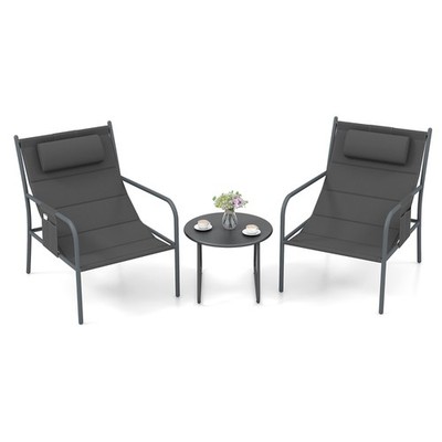 3 piece patio set outdoor table and chairs bistro set small front porch balcony