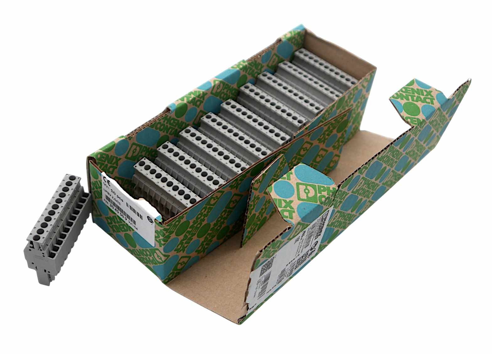 10x Phoenix Contact UPBV2.5/11 3045509 11-pin plug/plug -unused/original packaging-