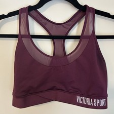 Victoria  s Secret  The Player  Racerback Sports Bra Medium Maroon Purple