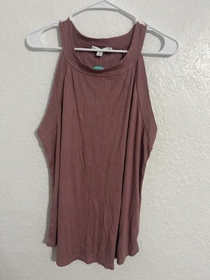 Threads 4 Thought Women's Maresia Ribbed Knit Tank Top, Old Rose, XXL NWT #95