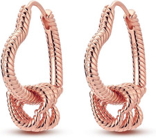 925 Sterling Silver Earrings Silver Heart Earrings Hoop Earrings for Women Heart