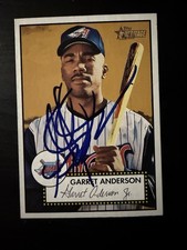 2001 Topps Heritage #17 Garret Anderson Signed Anaheim Angels Card Autographed