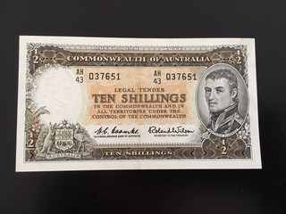 10 shillings 1961 Coombs/Wilson gEF aUNC beautiful banknote
