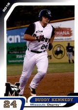 2018 Missoula Osprey Grandstand #14 Buddy Kennedy Millville New Jersey NJ Card