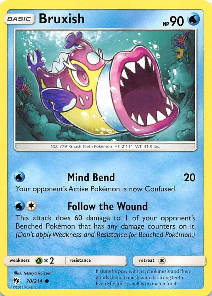 Pokemon BRUXISH Sun & Moon Lost Thunder 70/214 NM/Mint PACK FRESH