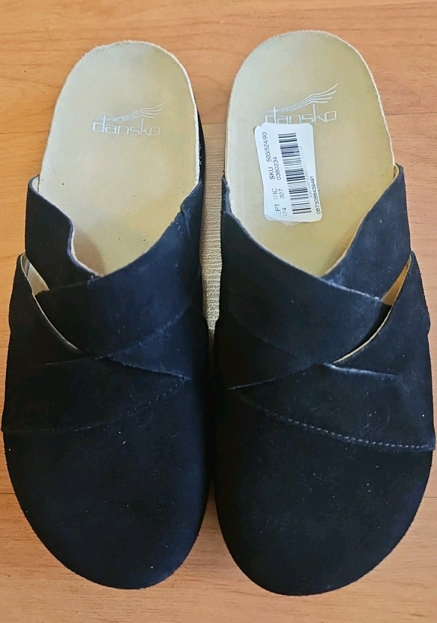 SAOLA Zoccoli donna Danilo Daniella scamosciati mules neri suola vibrante 37 US 6 5 7 DISPLAY