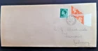Guernsey 1941 KGVI 2 x 2d Centenary Bisects + 1/2d KEVII with Ville au Roi h/s
