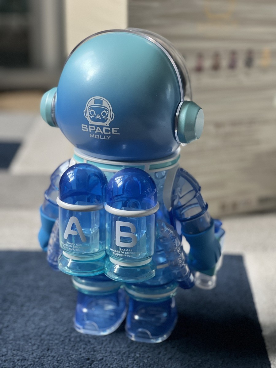AUTHENTIC POP MART MEGA SPACE MOLLY 400% Blue Hawaii FIGURE Boxed