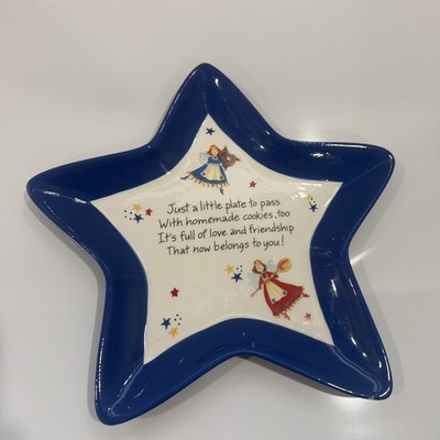 Gooseberry Patch Star Cookie Plate Tray Friendship Quote Midwest