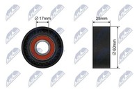 Original NTY Spannrolle Keilrippenriemen RNK-MZ-013A FüR Mazda