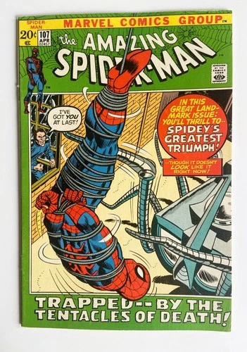 Amazing Spider-Man #107  FN/VF  Stan Lee Scripts!  Trapped by tentacles of Death