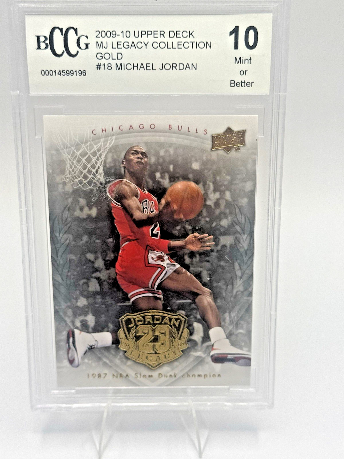 2009-10 Upper Deck Gold Legacy HOF Edition Michael Jordan #18 BCCG 10 Bulls