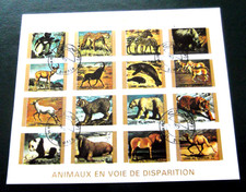 Umm Al Qtwain-1972-Endangered Animals/Airmail Minisheet-Imperf. Precancelled