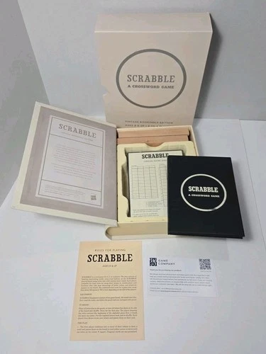 2024 HASBRO-SCRABBLE-VINTAGE BOOKSHELF EDITION-BOARD GAME-OPEN BOX