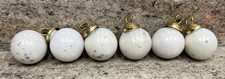 White Kugel Style Mercury Glass Small Christmas Ornaments 1  Set Of 6