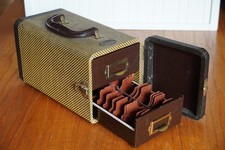 1950's Barnett  Jaffe Baja Hard Shell Two Drawer Photo Slide Storage Case