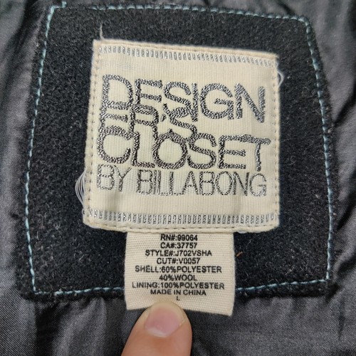 Billabong Designers Closet Wool Blend Colorful Aztec Pea Coat Large Southwestern - Picture 8 of 12