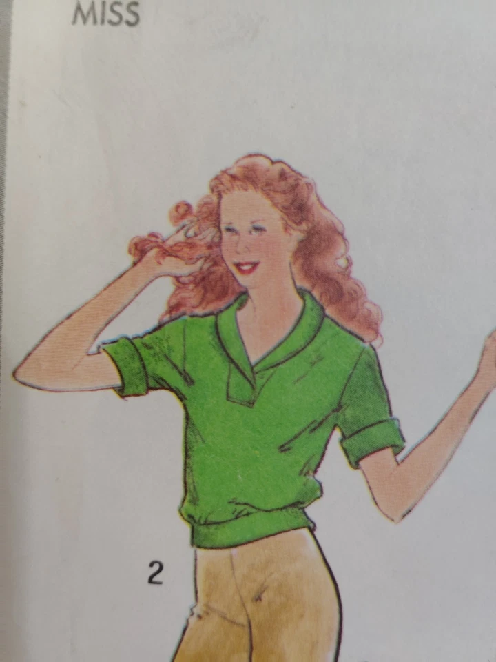 Simplicity 9264 Pullover Top Sewing Pattern Ladies 6 8 10 UC V Neck Stretch Knit - Image 3 of 4