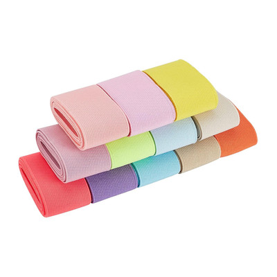 12 Colors 13 Yards Elastic Band 1.5 Inch/40Mm Ribbon Stretch Elastic for Sewing