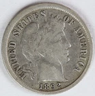 F 1892 Barber Dime