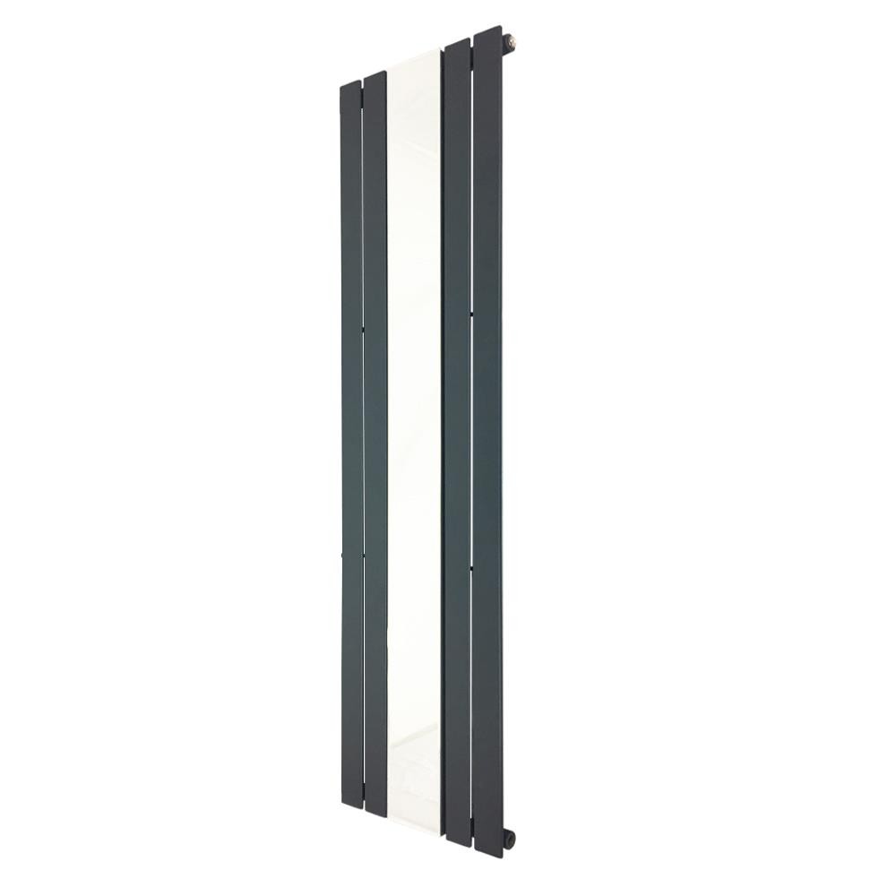 Anthracite Mirror Radiator Flat Panel Vertical 458mm x 1800mm ""King"" 3102 BTUs