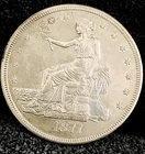 1877 S Trade Dollar Better Date AU++ in Grade Beautiful Coin Absolutely Genuine