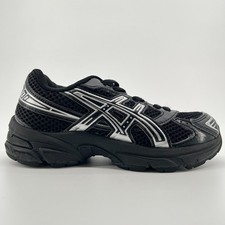 Asics Gel-1130 PS Boys Size 12.5C Black Silver Athletic Running Shoes Sneakers