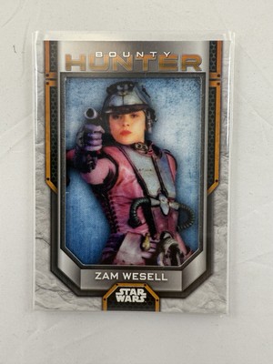 ZAM WESELL 2021 STAR WARS BOUNTY HUNTERS COMMEMORATIVE PATCH CARD #PBH-ZW