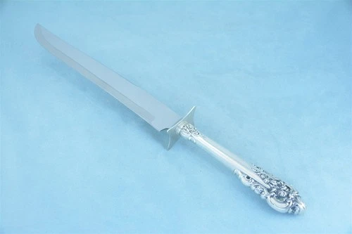 Wallace Grande Baroque Sterling 13-3/4" HH Carving Knife Stainless Blade No Mono